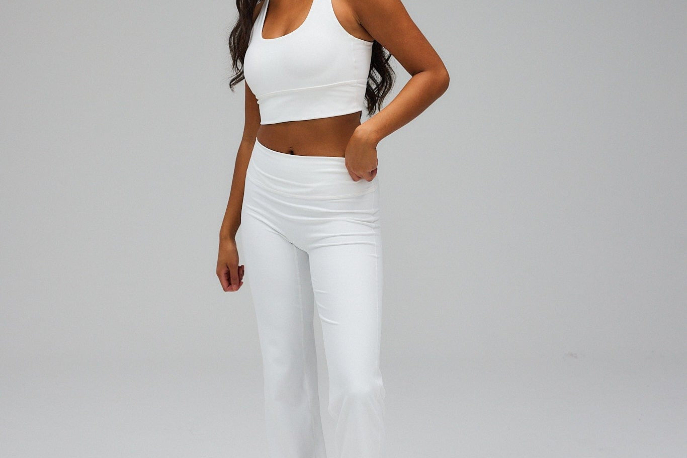 Exercere Tights Flare Yoga Pants - White