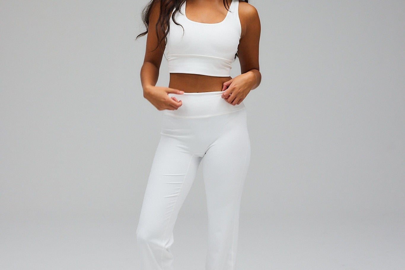 Exercere Tights Flare Yoga Pants - White