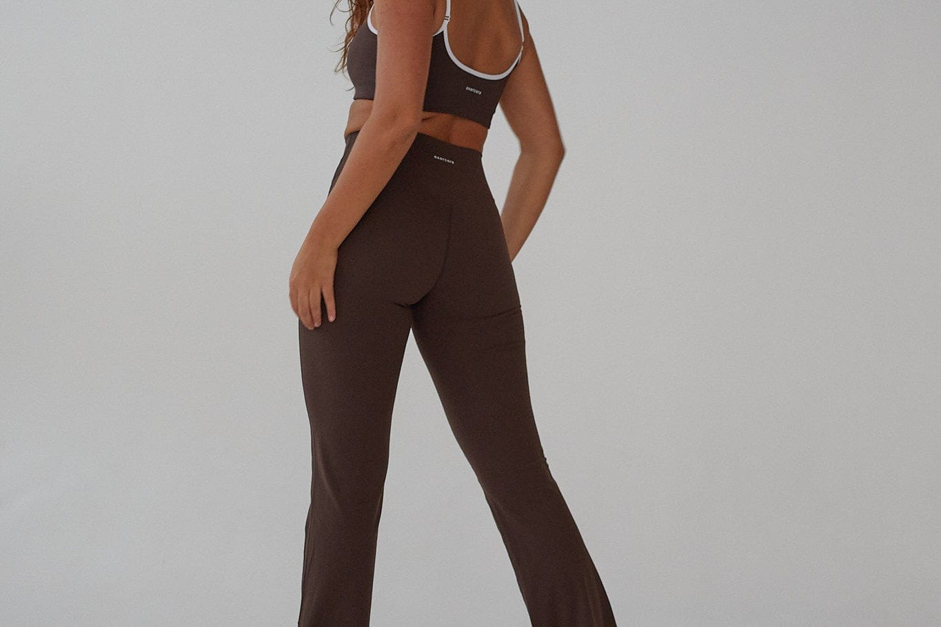 Exercere Tights Flare Yoga Pants - Pecan Brown