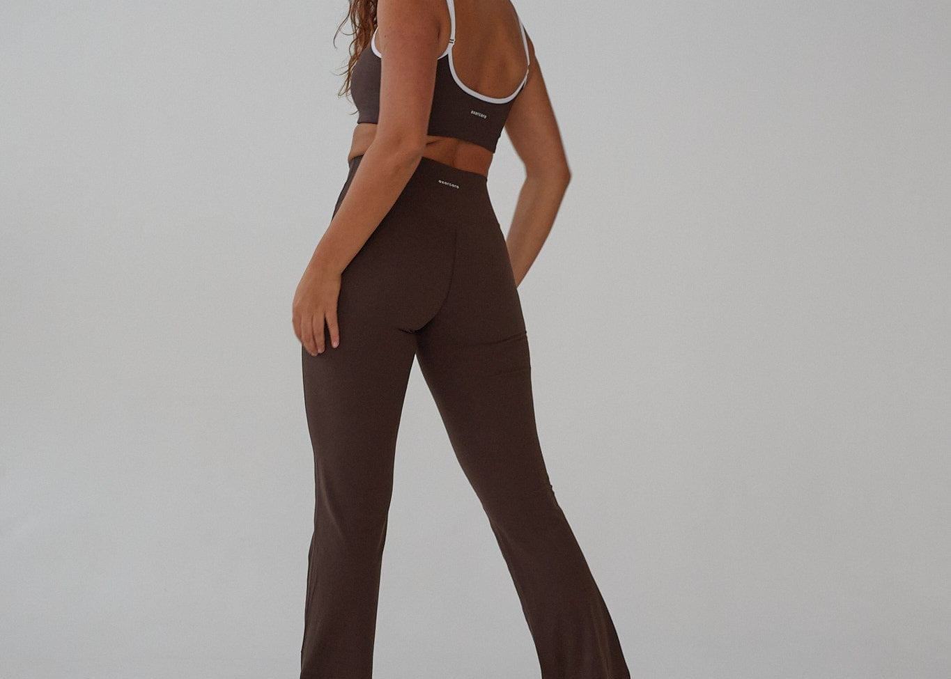 Exercere Tights Flare Yoga Pants - Pecan Brown