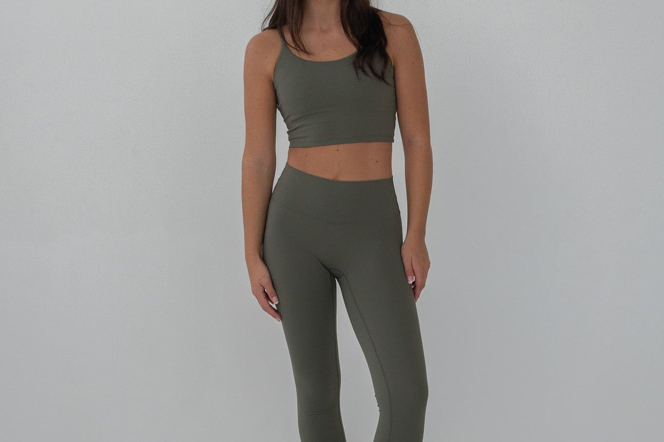 Exercere Tops Neaty Tank Top - Olive Green