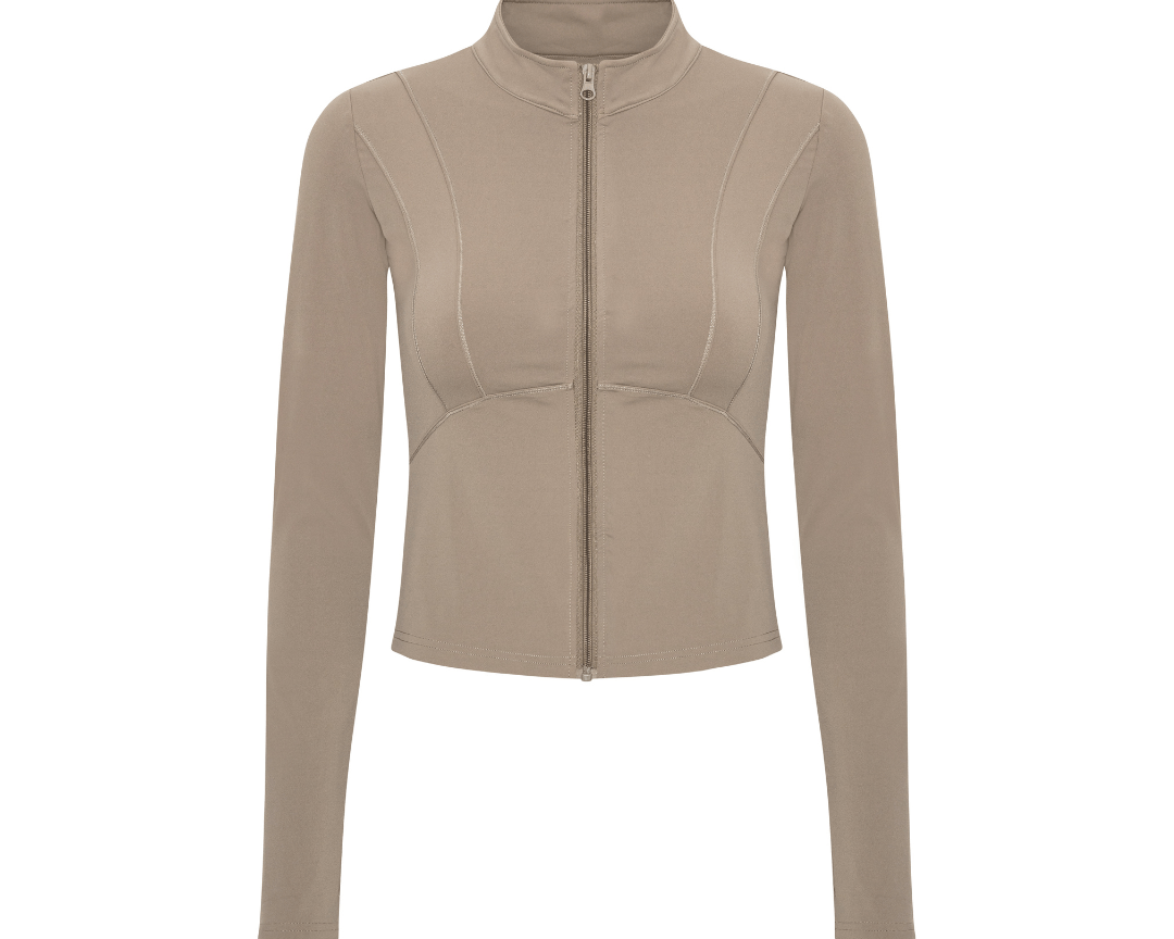 Exercere Blouses Hyper Zip Blouse - Sand Beige