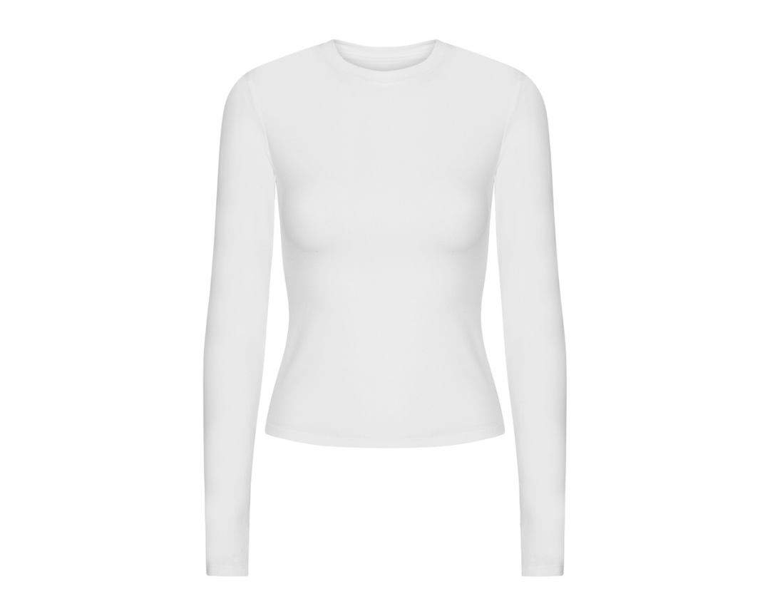 Exercere Tops Neaty Long Sleeve - White