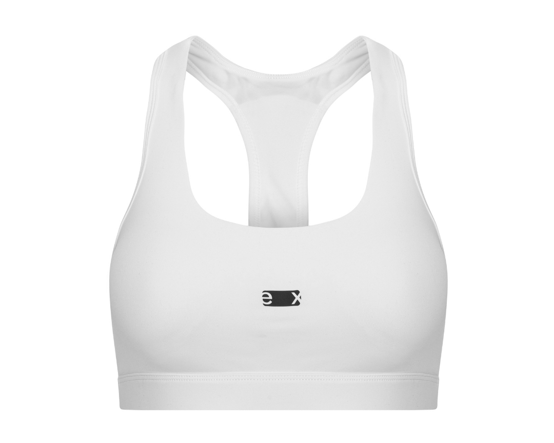 Exercere Sports Bras Racer Bra - White