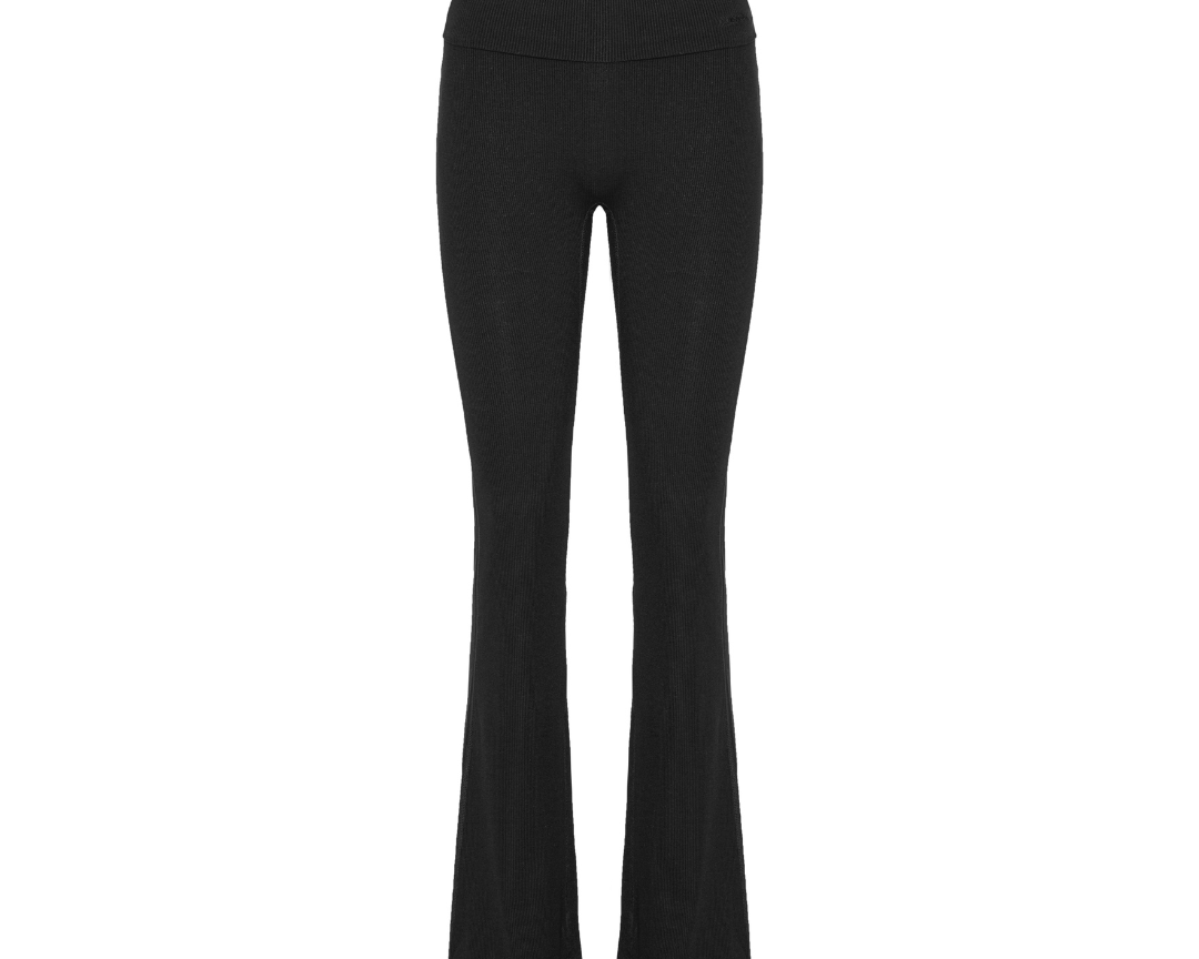 Exercere Tights Rib Fold Over Pants - Black